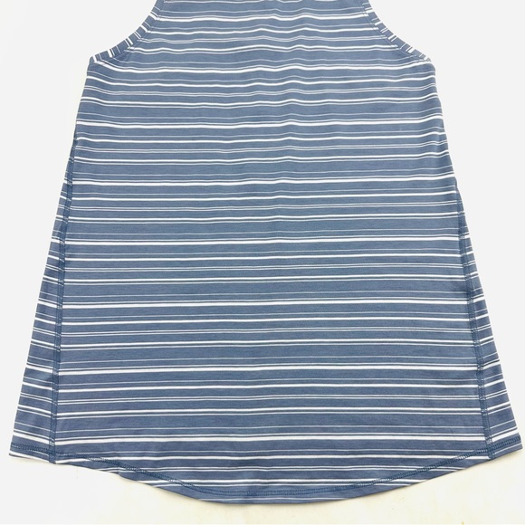 Lululemon All Tied Up Tank Cut Back Stripe Tempest Blue White - Picture 4 of 12